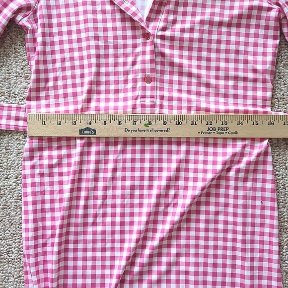 J.McLaughlin belted shirt dress, pink gingham print. Size M NWOT - Picture 5 of 9